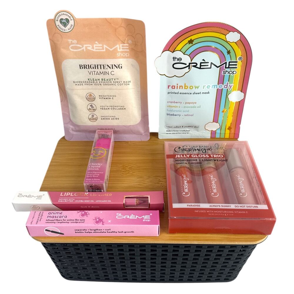 The Crème Shop Makeup & Skincare Gift Set Jelly Gloss Mask Bundle NWT
